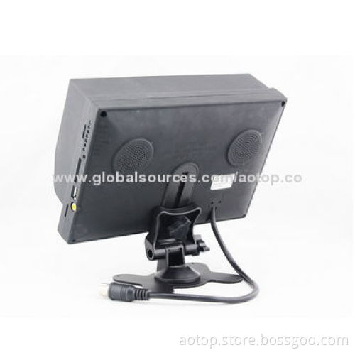 9" Bus/Truck LCD Screen Monitor with 4-way Video Inputs, 1 Audio Input, Speaker, Multiple Languages